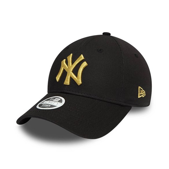 New Era Şapka - Female Wmns Metallic 9FORTY Logo New York Yankees Blk