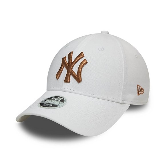 New Era Şapka - Female Wmns Metallic 9FORTY Logo New York Yankees Whi