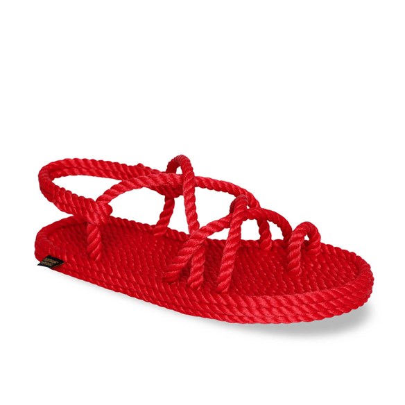Nomadic Republic İbiza Kadın Halat Sandalet - Kırmızı