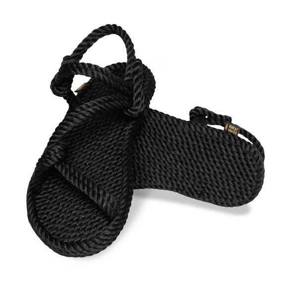 Nomadic Republic Mykonos Kadın Halat Sandalet - Siyah