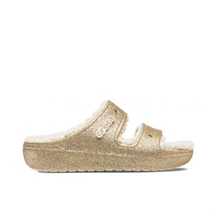 Crocs Classic Cozzzy Glitter Sandal Bayan Terlik - Altın
