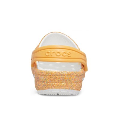 Crocs Classic Glitter Clog K Çocuk Terlik - Orange Sorbet Glitter