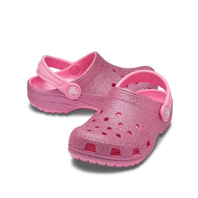 Crocs Classic Glitter Clog K Çocuk Terlik - Pink Lemonade