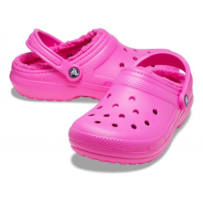 Crocs Classic Lined Clog Bayan Terlik - Electric Pink