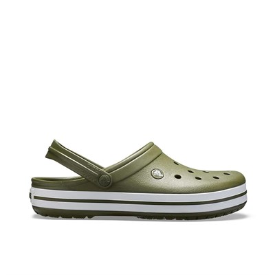 Crocs Crocband Bayan Terlik & Sandalet - Army Green/White (Ordu Yeşili/Beyaz)