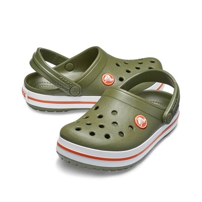 Crocs Crocband Clog K Çocuk Terlik & Sandalet - Army Green/Burnt Sienna (Ordu Yeşili/Yanık Kahve)