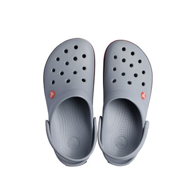 Crocs Crocband Erkek Terlik & Sandalet - Light Grey/Navy (Açık Gri/Lacivert) - 41-42