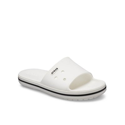 Crocs Crocband III Slide Bayan Terlik & Sandalet - White/Black (Beyaz/Siyah)