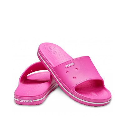 Crocs Crocband III Slide Bayan Terlik & Sandalet - Electric Pink/White (Elektrik Pembe/Beyaz)