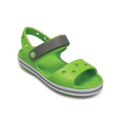 Crocs Crocband Sandal Kids Çocuk Sandalet - Volt Green/Smoke 