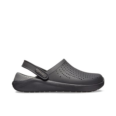 Crocs LiteRide Clog Erkek Terlik & Sandalet - Black/Slate Grey (Siyah/Barut Gri)