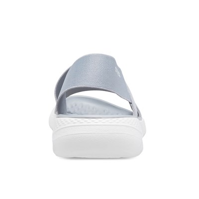 Crocs LiteRide Stretch Sandal Bayan Sandalet - Light Grey/White