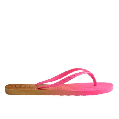 Havaianas Slim Gradient Bayan Terlik - White/Fluorescent Pink Flux