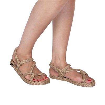 Mykonos Kadın Halat & İp Sandalet - Bej 