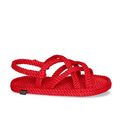 Nomadic Republic Bodrum Kadın Halat Sandalet - Kırmızı