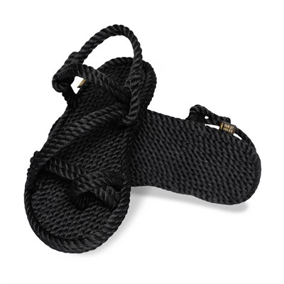 Nomadic Republic Capri Kadın Halat Sandalet - Siyah