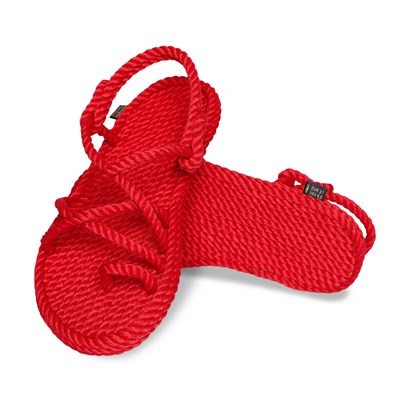 Nomadic Republic İbiza Kadın Halat Sandalet - Kırmızı
